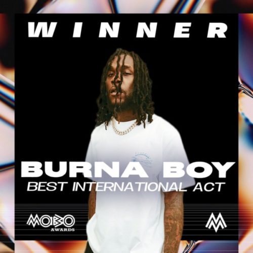 Burna Boy wins “Best International Act” at MOBO Awards 2020
